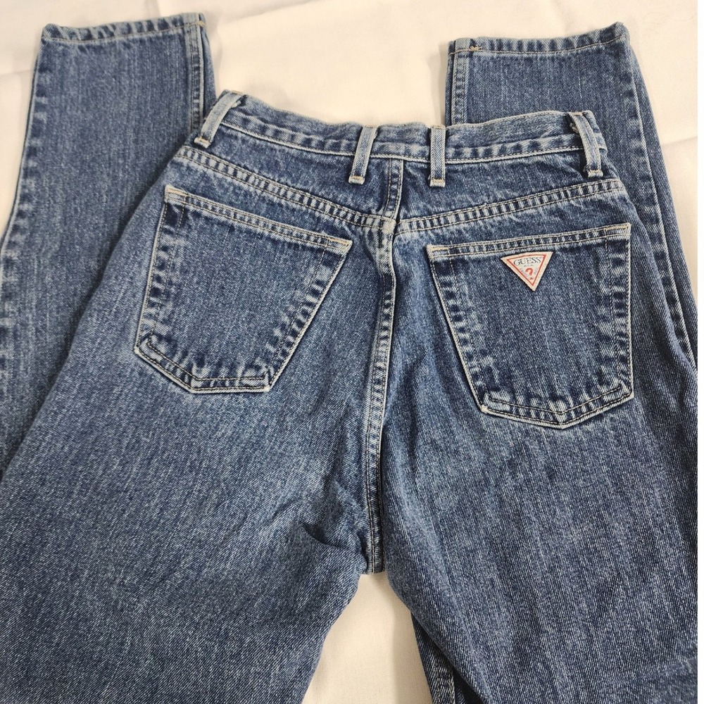 VTG ? Guess 80's High Rise Tapered Mom Jeans USA  28 streetwear nos denim Y2K ✨️